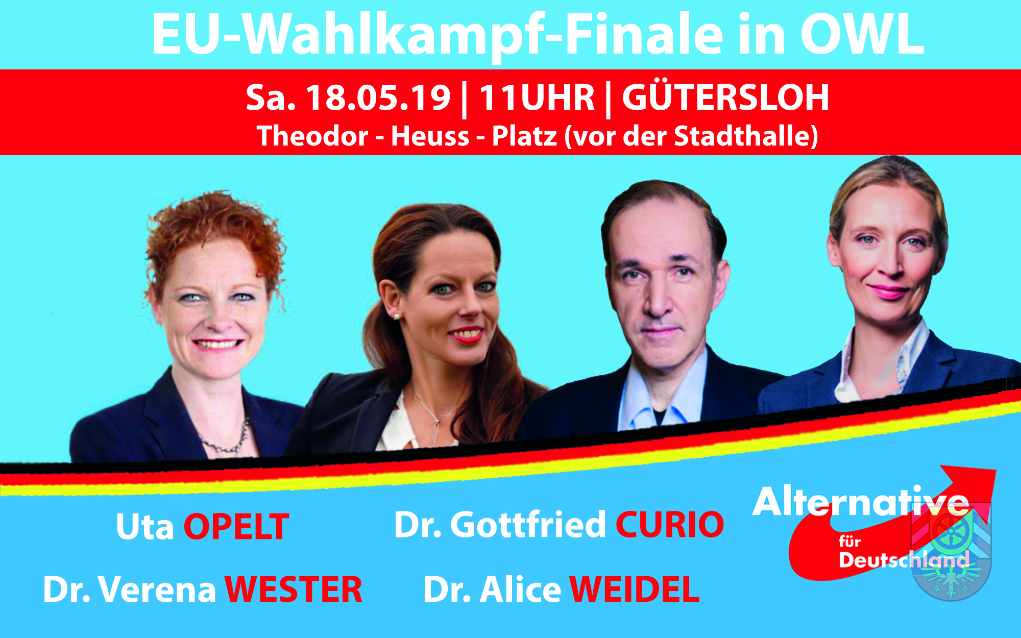 Finale des EU-Wahlkampfes für NRW findet in Gütersloh statt!